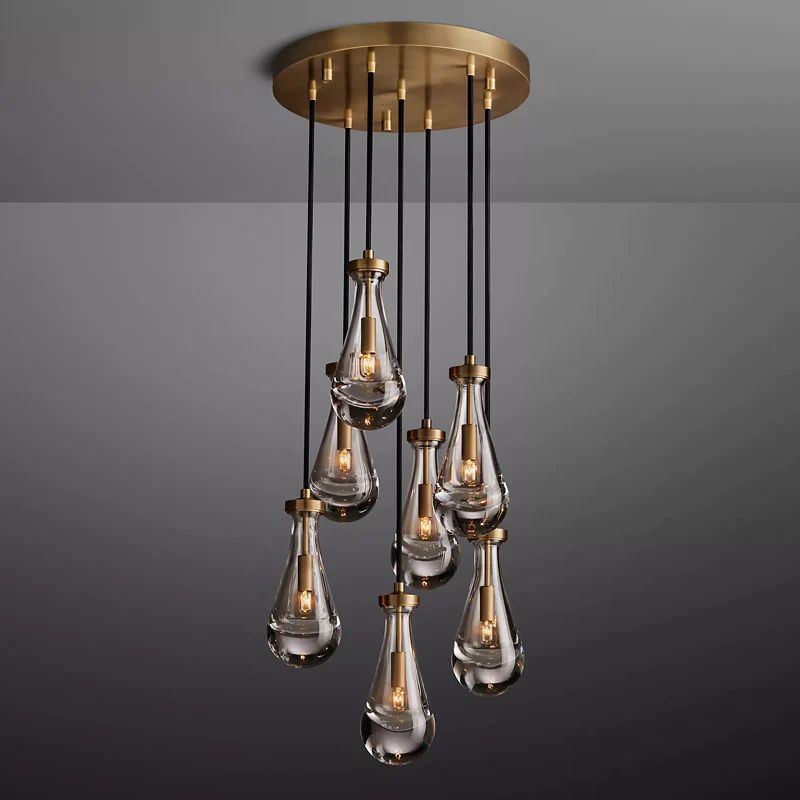 Teardrop  Round Chandelier 18"