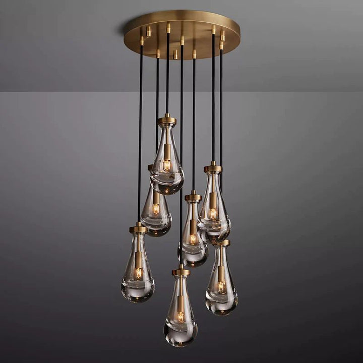 Teardrop  Round Chandelier 18"
