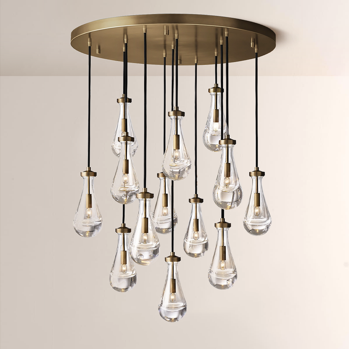 Teardrop Round Chandelier 36"