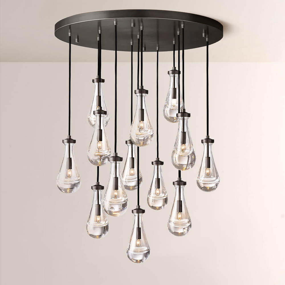 Teardrop Round Chandelier 36"