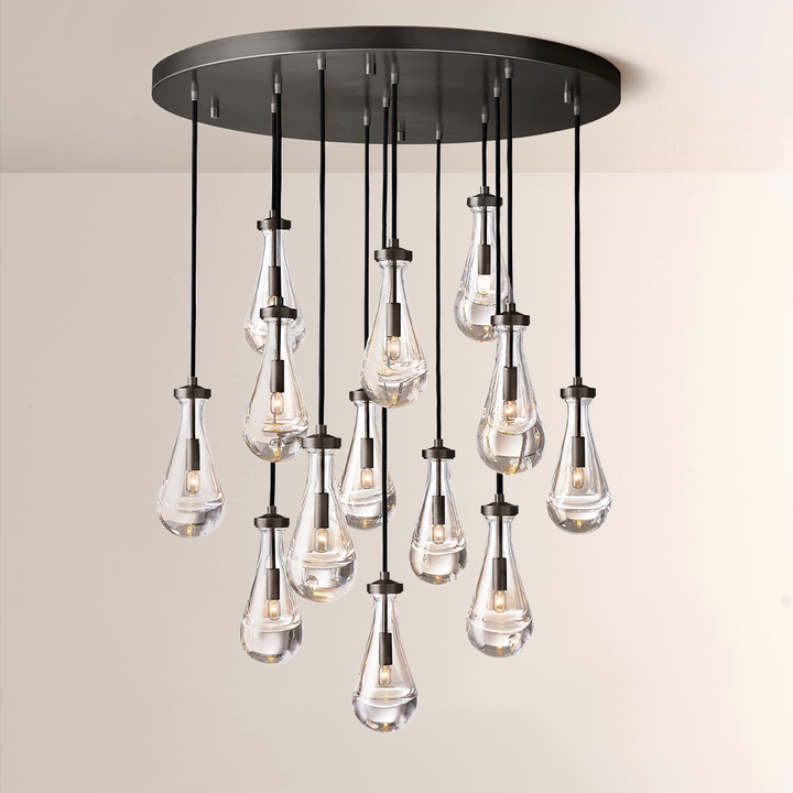 Teardrop Round Chandelier 36"