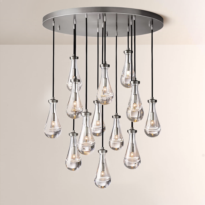 Teardrop Round Chandelier 36"
