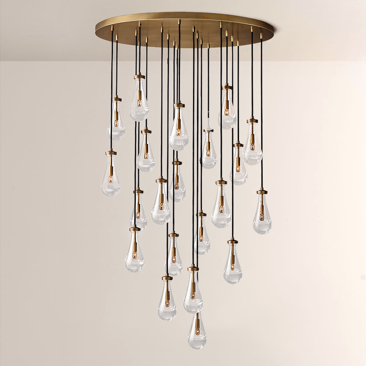 Teardrop Round Chandelier 47"