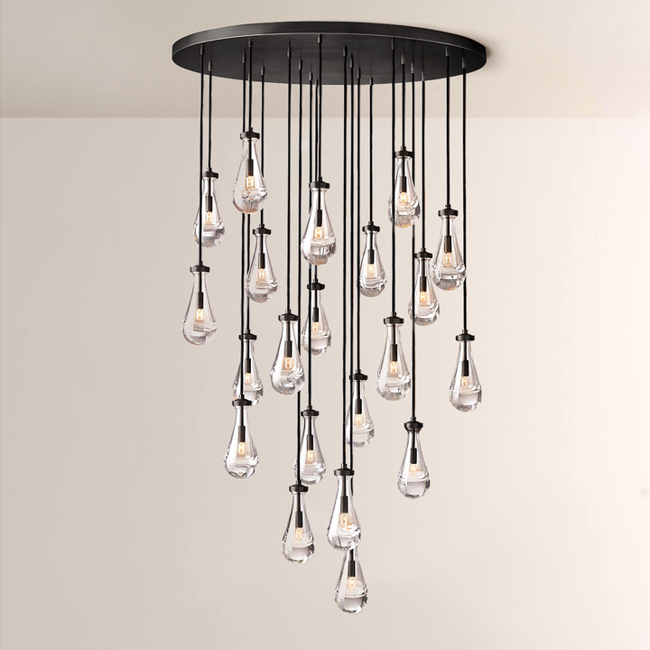 Teardrop Round Chandelier 47"