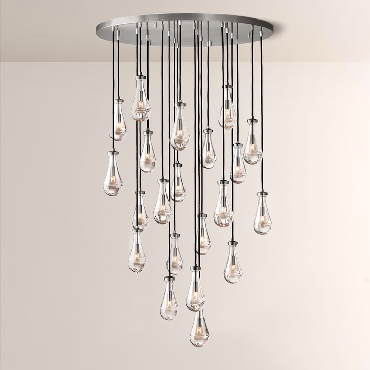Teardrop Round Chandelier 47"