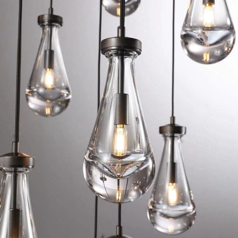Teardrop Round Chandelier 47"