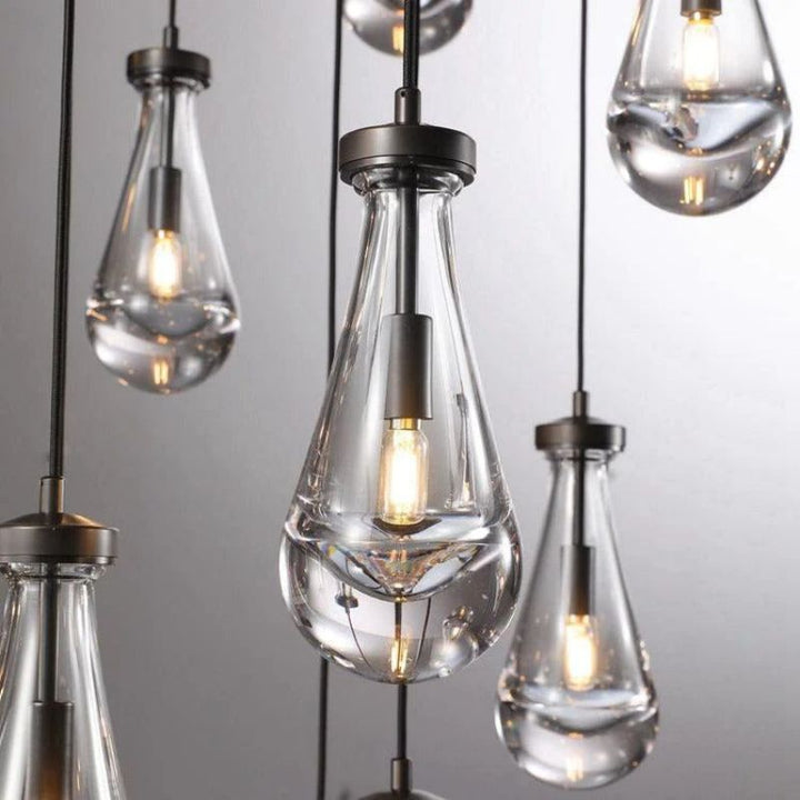 Teardrop Round Chandelier 47"