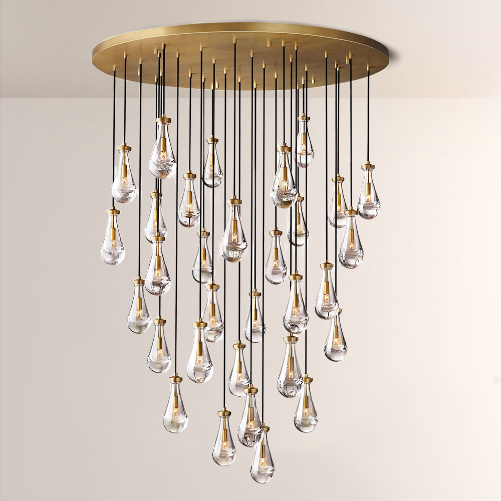 Teardrop Round Chandelier 60"