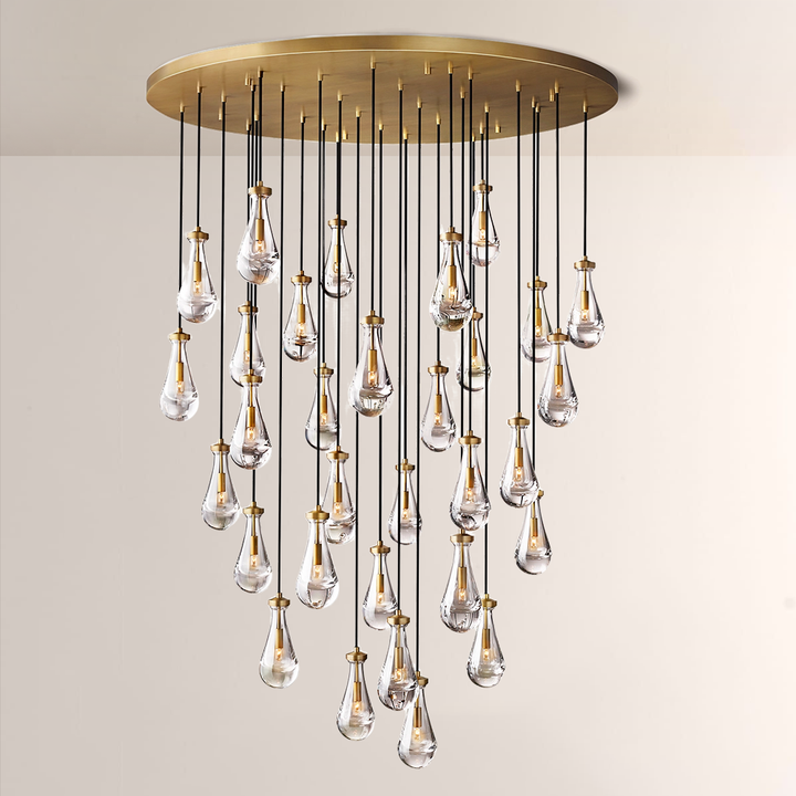 Teardrop Round Chandelier 60"