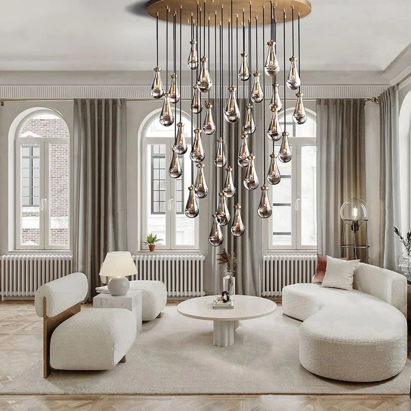 Teardrop Round Chandelier 60"