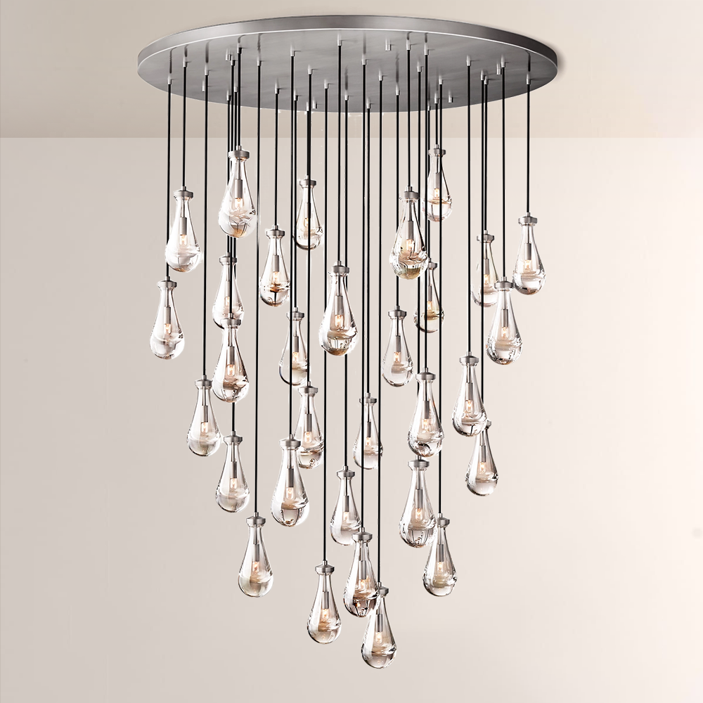 Teardrop Round Chandelier 60"