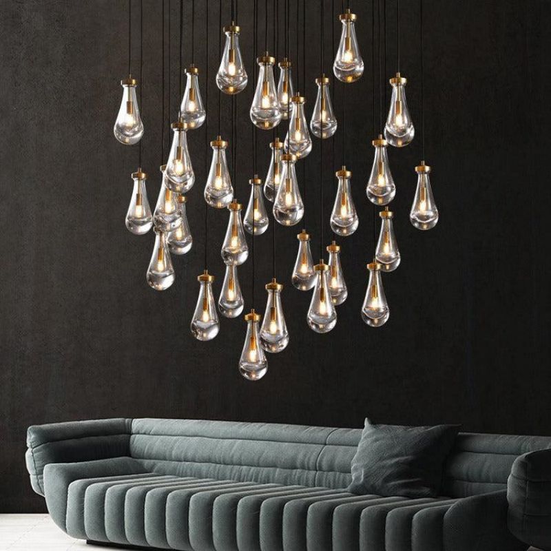 Teardrop Round Chandelier 60"