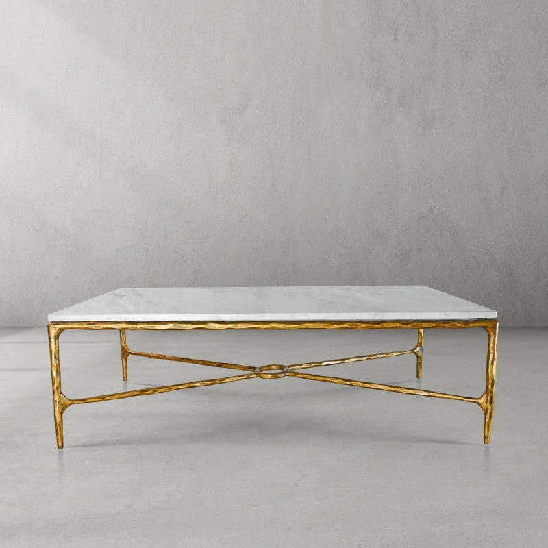 Thades Rectangle Marble Coffee Table