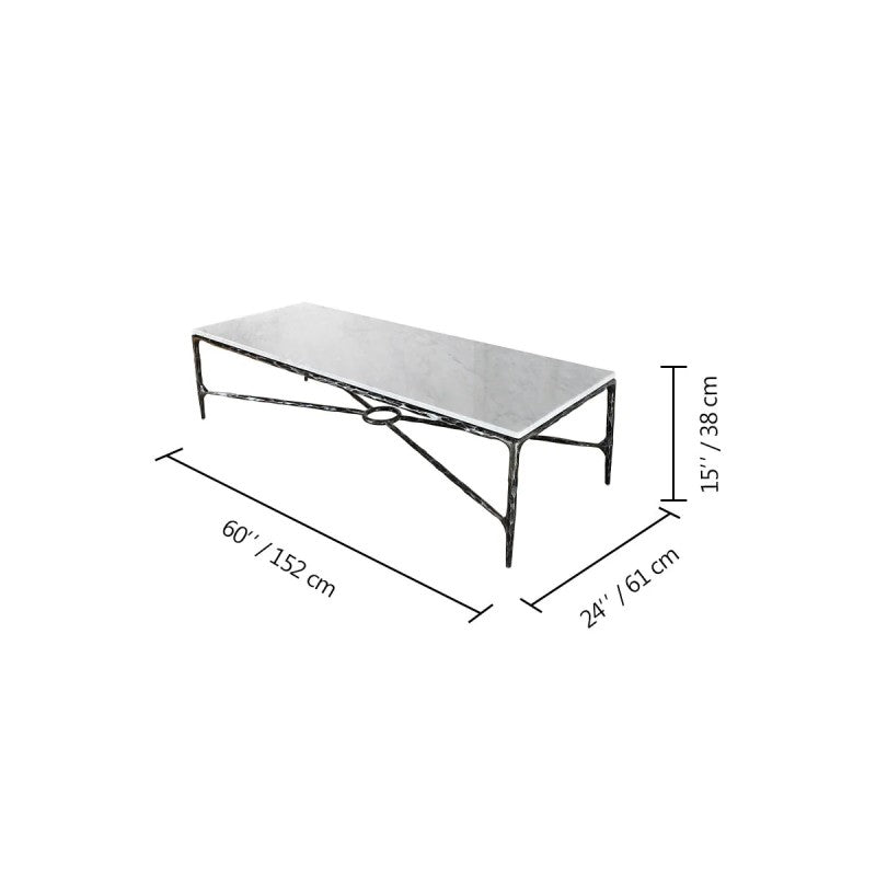 Thades Rectangle Marble Coffee Table