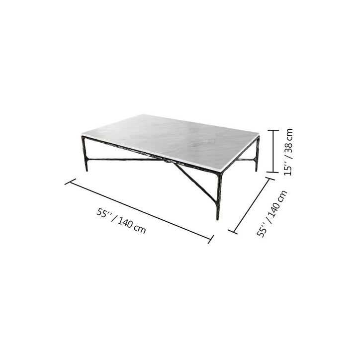 Thades Rectangle Marble Coffee Table