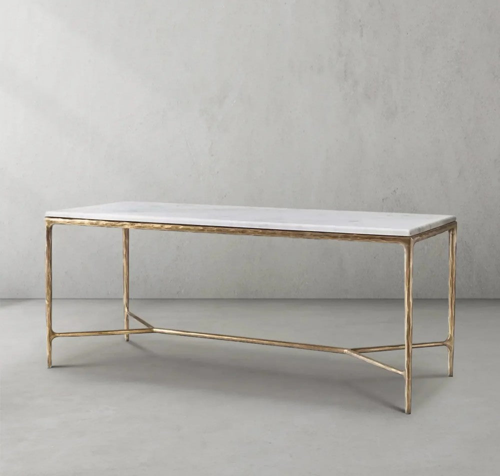 Thades  Rectangle Marble Desk