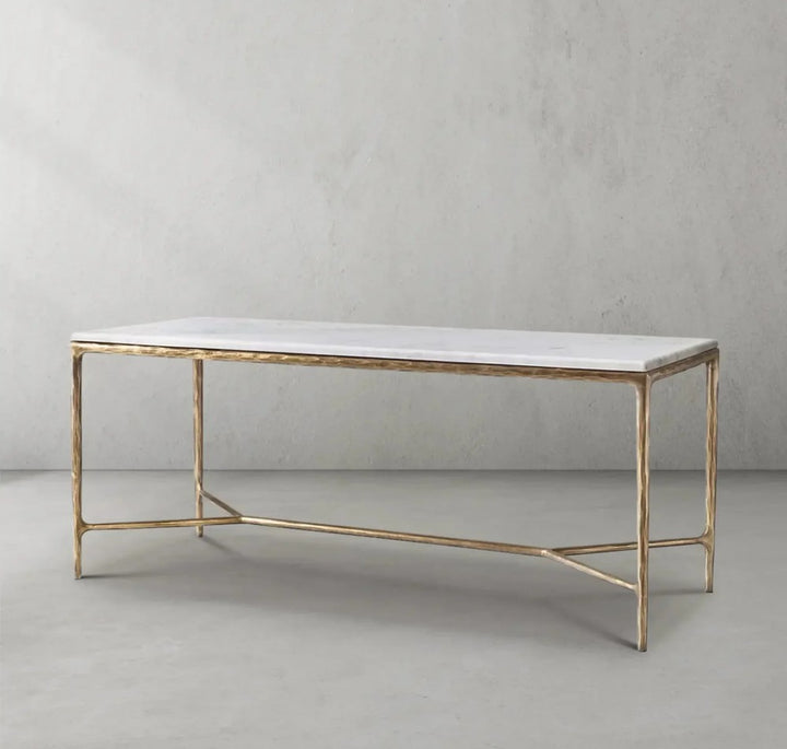 Thades  Rectangle Marble Desk