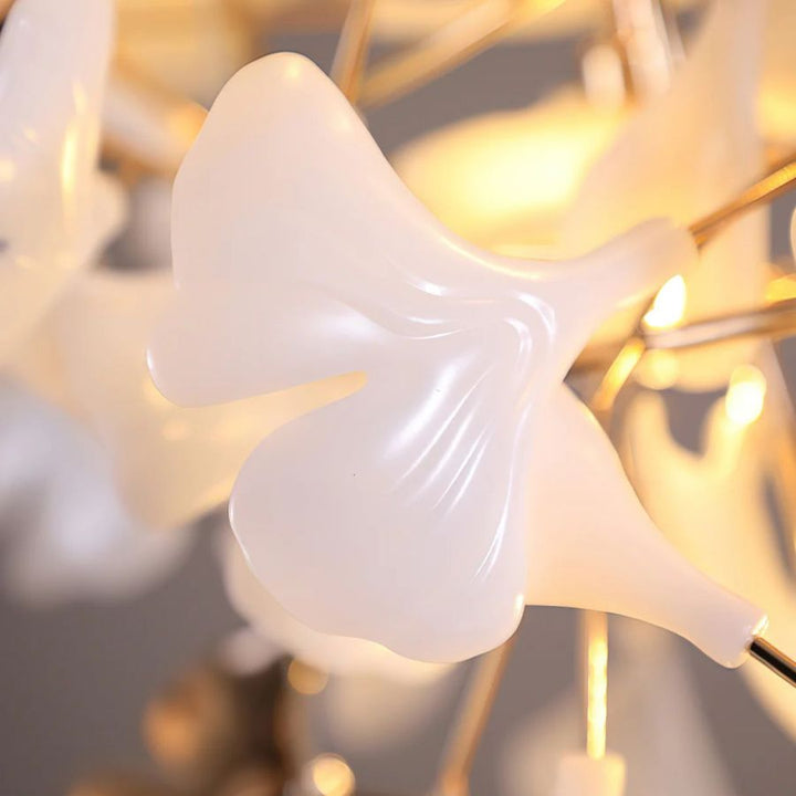 Tight Spiral Ginkgo Leaf Chandelier