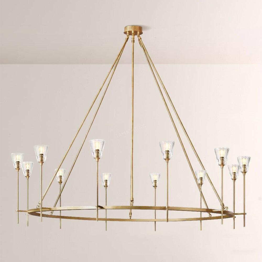 Torche Cristal Round Chandelier 70"D