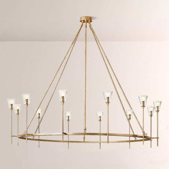 Torche Cristal Round Chandelier 70"D
