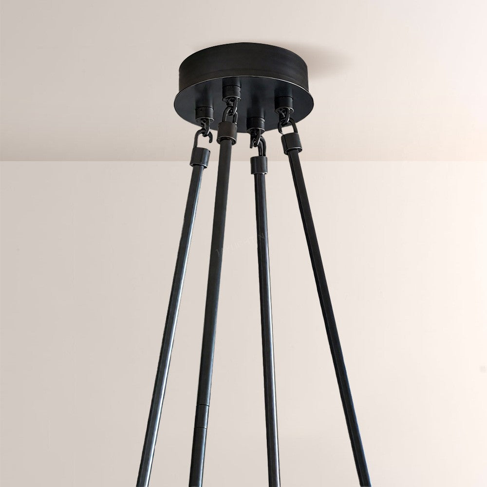 Torche Cristal Round Chandelier 70"D