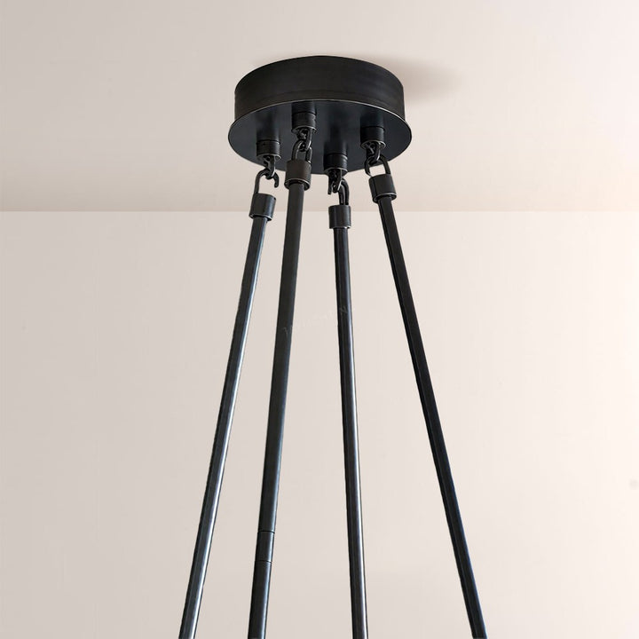 Torche Cristal Round Chandelier 70"D