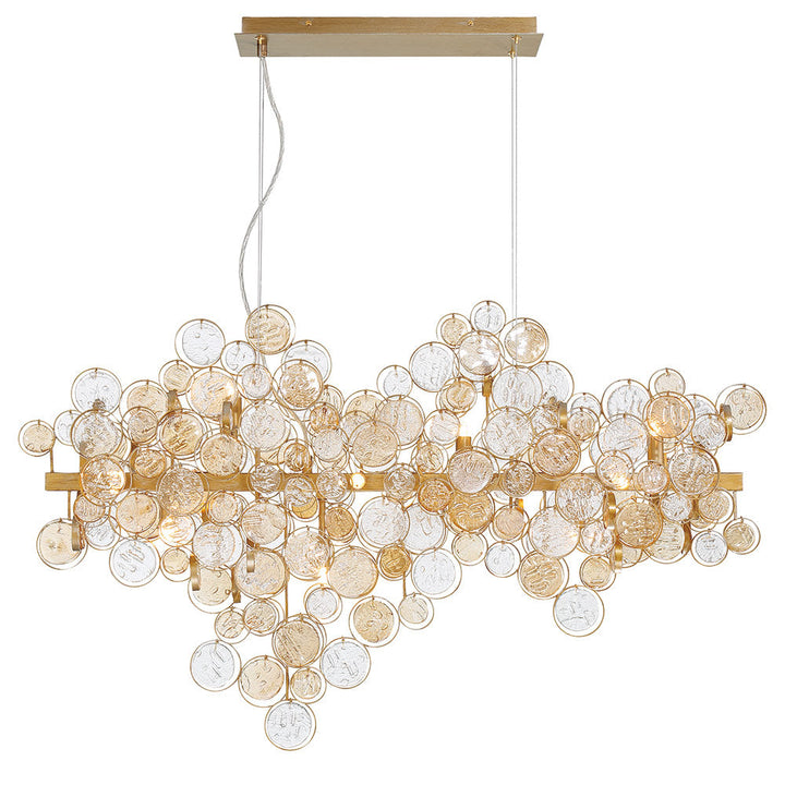 Mirella Trento Clustered Glass Linear Chandelier