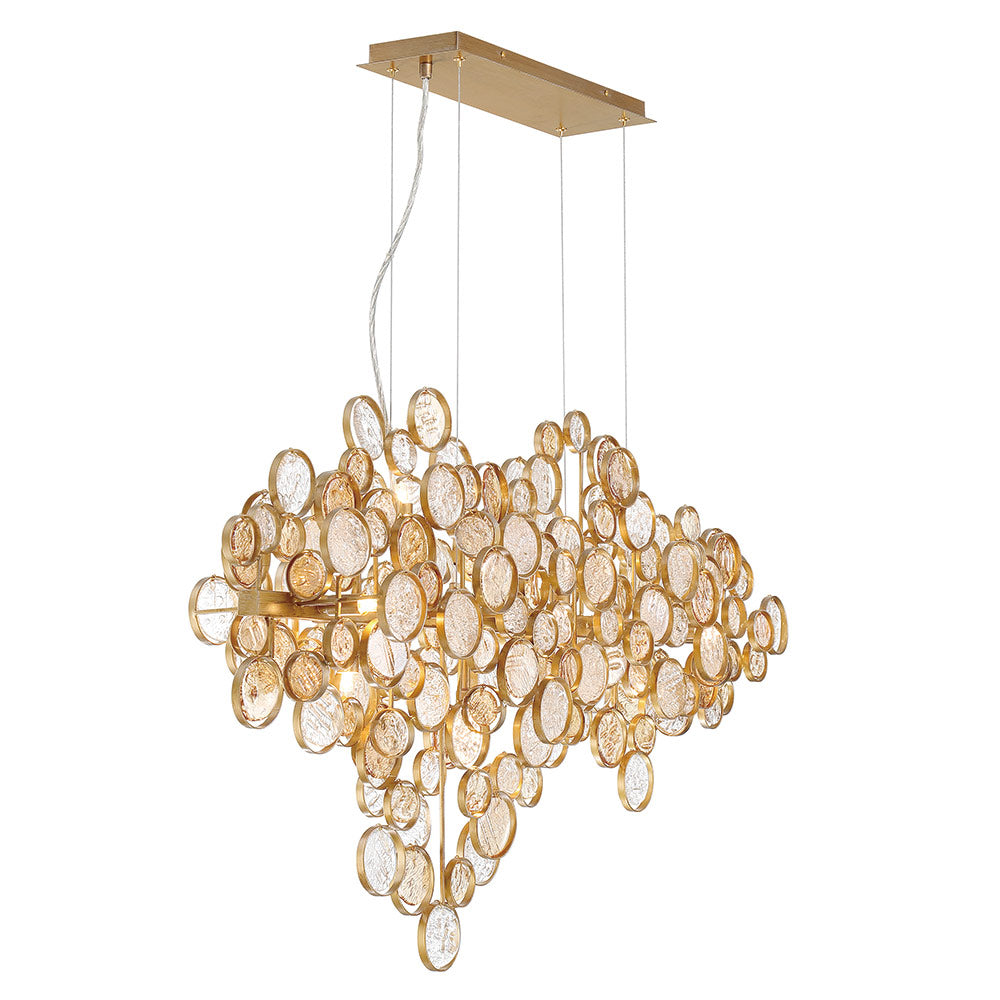 Mirella Trento Clustered Glass Linear Chandelier