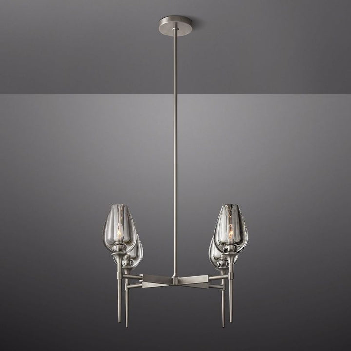 Tulip Round Chandelier 27"