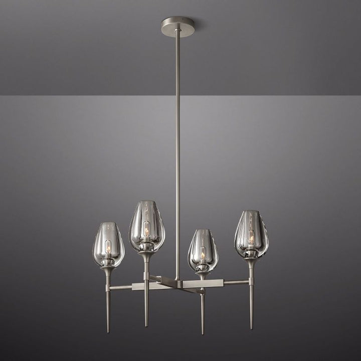 Tulip Round Chandelier 27"