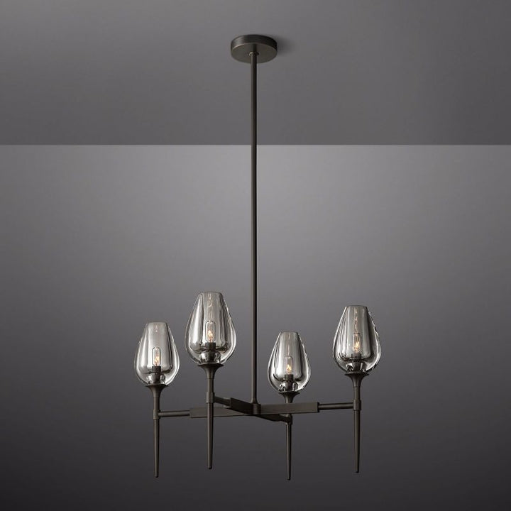 Tulip Round Chandelier 27"