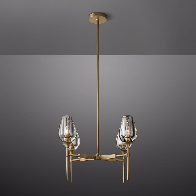 Tulip Round Chandelier 27"