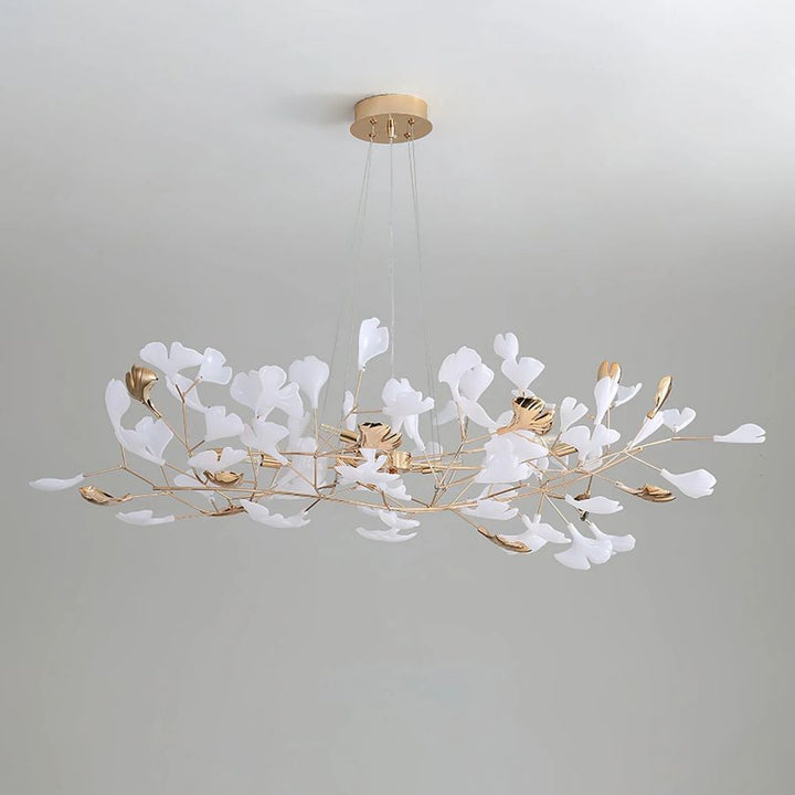 Unfolded Ceramic Ginkgo Leaf Chandelier