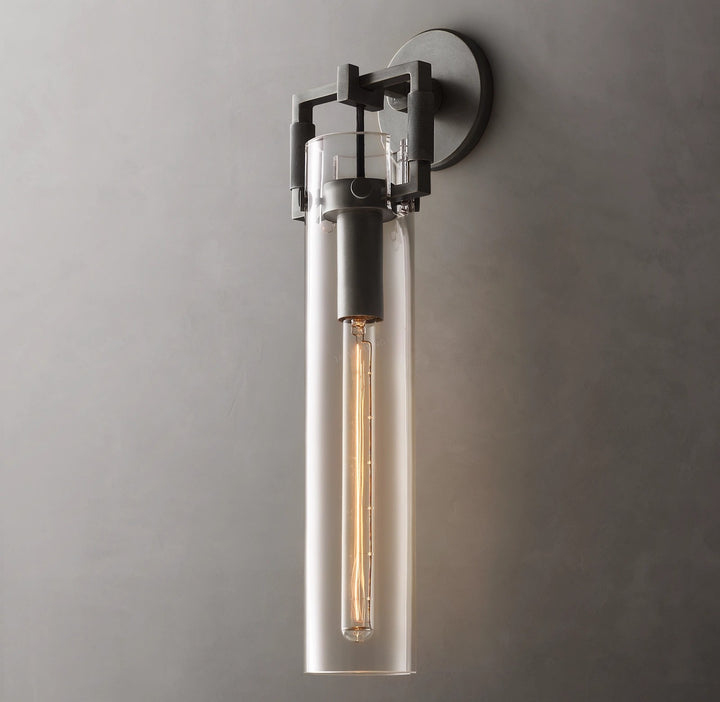 Funda Glass Cylinder Sconce 16"