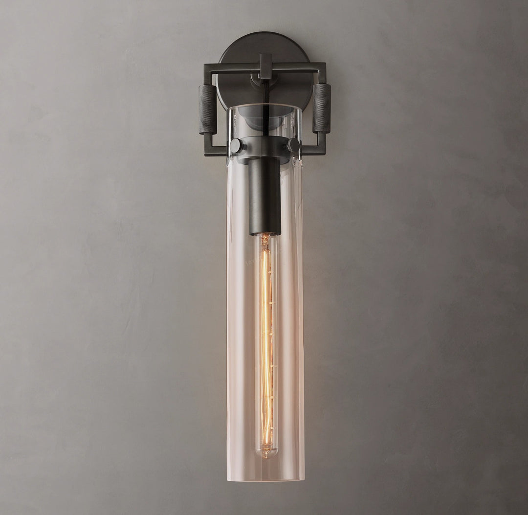 Funda Glass Cylinder Sconce 16"
