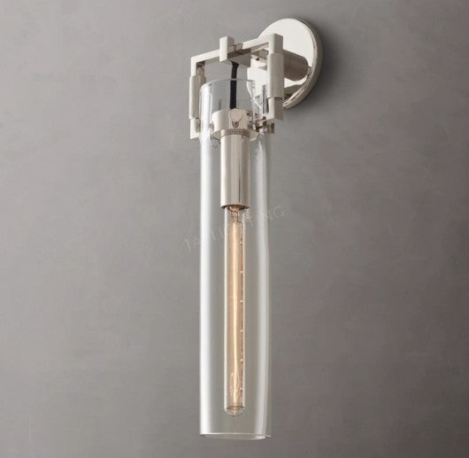 Funda Glass Cylinder Sconce 16"