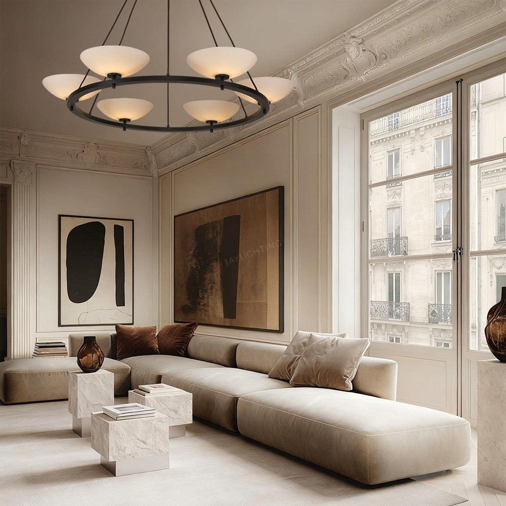 Vernor Round Chandelier 48“D