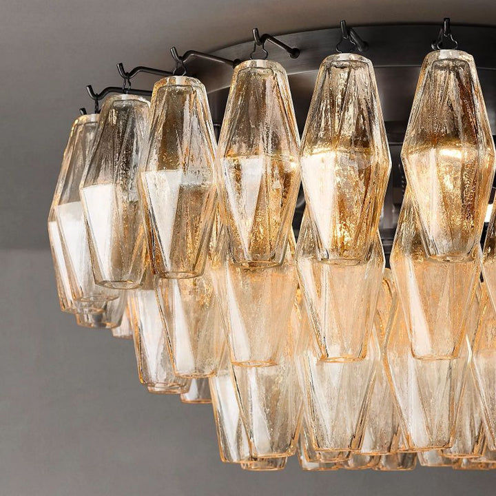 Vicky Clear Glass Flushmount 22"