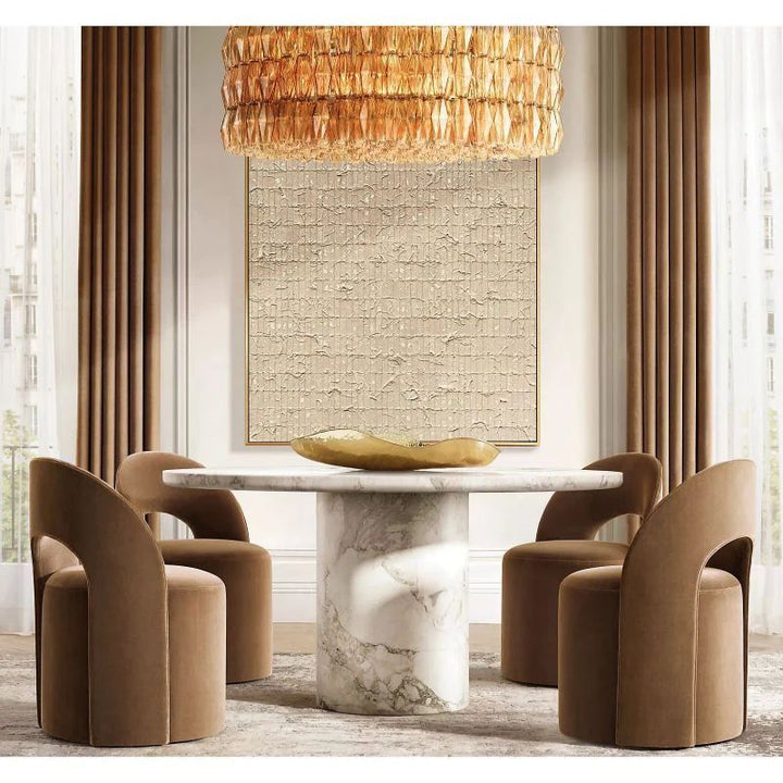 Vicky Clear Glass Round  Dining Room Chandelier 62"