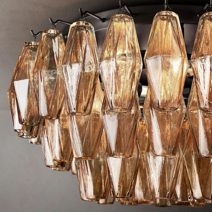 Vicky Smoke Glass Flushmount 22"