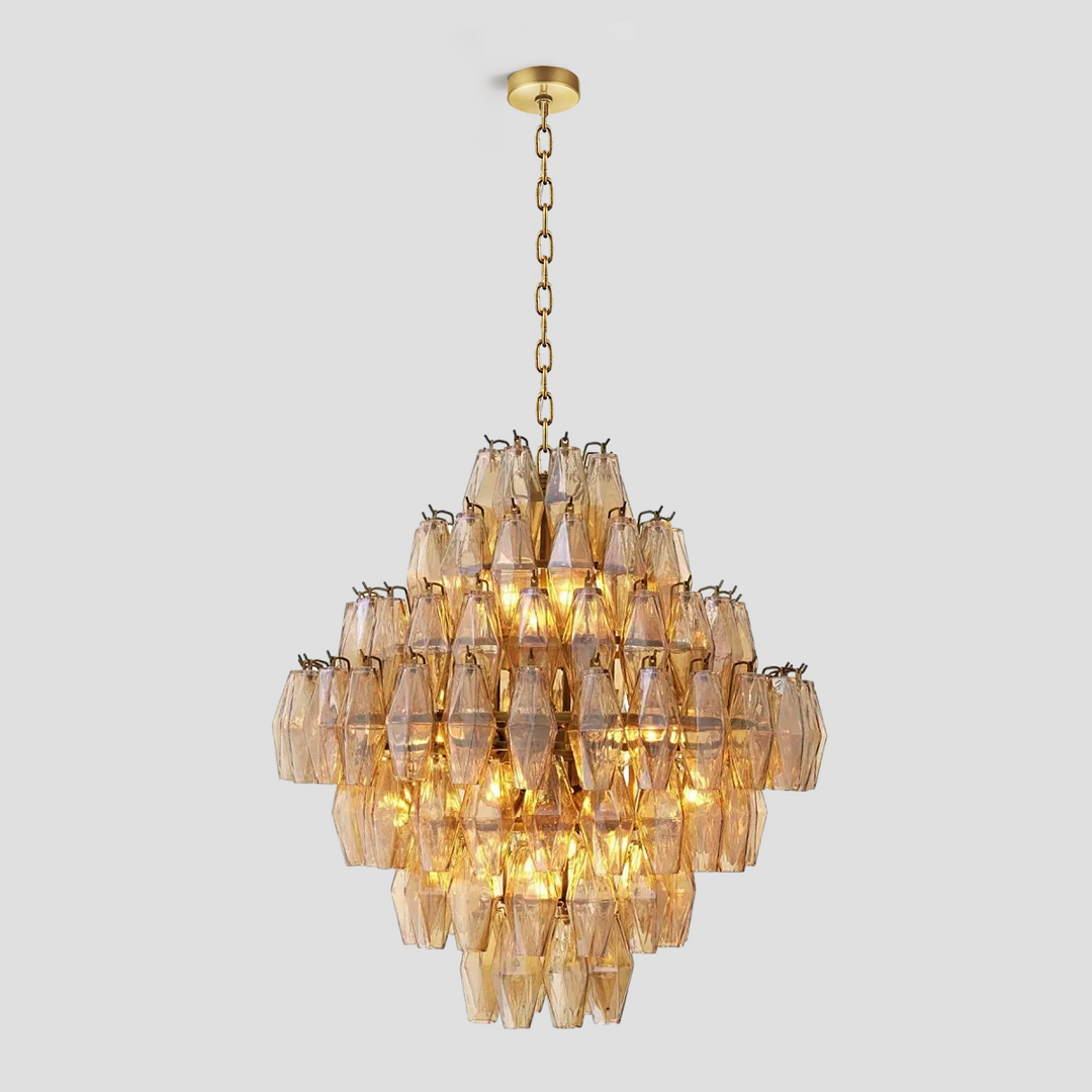 Vicky Smoke Glass Large Chandelier