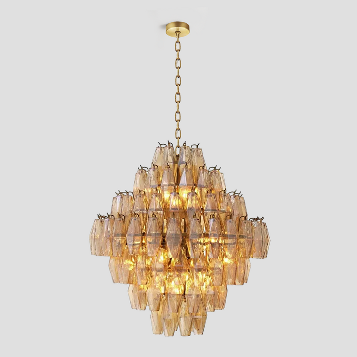 Vicky Smoke Glass Large Chandelier
