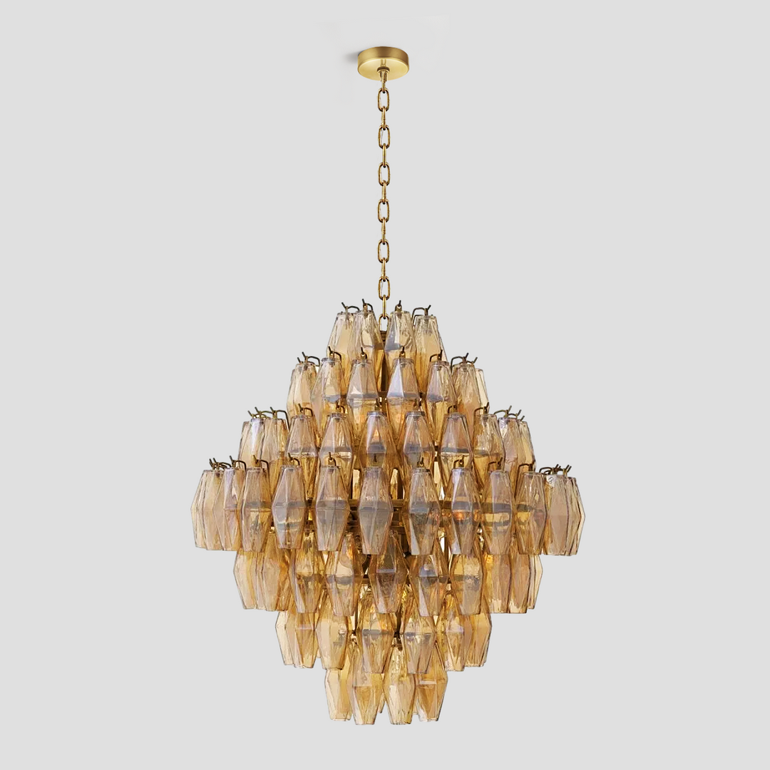 Vicky Smoke Glass Large Chandelier