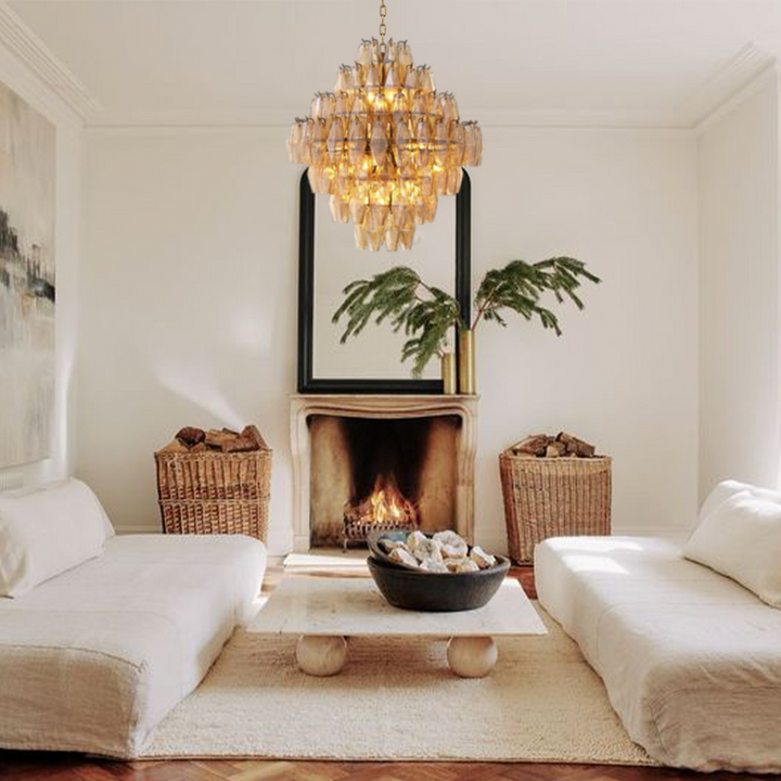 Vicky Smoke Glass Large Chandelier