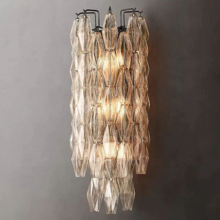 Vicky Clear Glass Grand Bedroom Wall Sconce