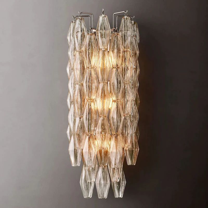 Vicky Clear Glass Grand Bedroom Wall Sconce