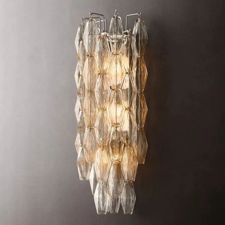 Vicky Clear Glass Grand Bedroom Wall Sconce