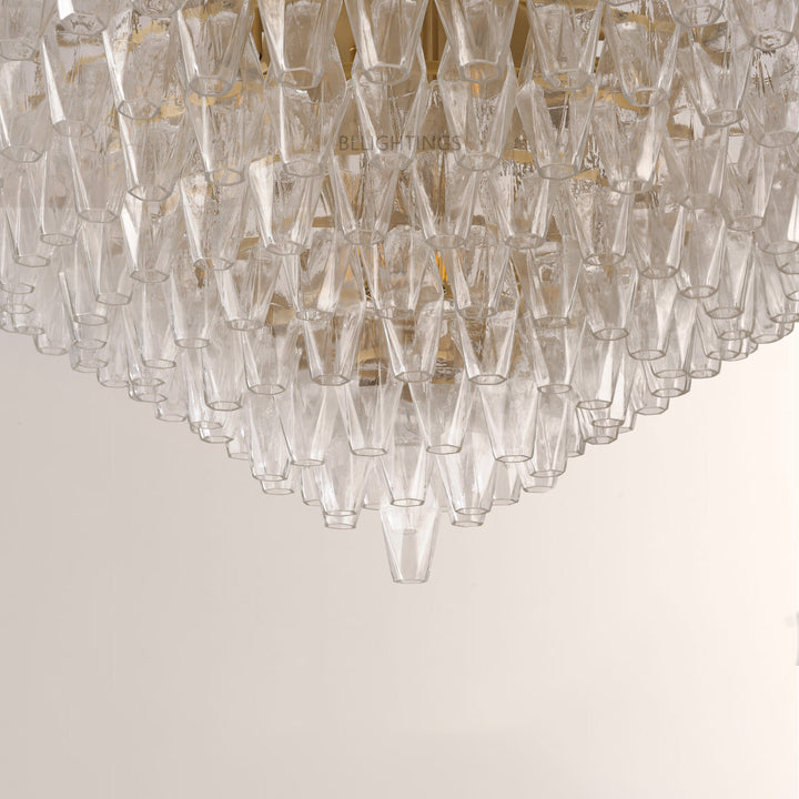 Chiana Clear Glass Tiered Round Chandelier 62"