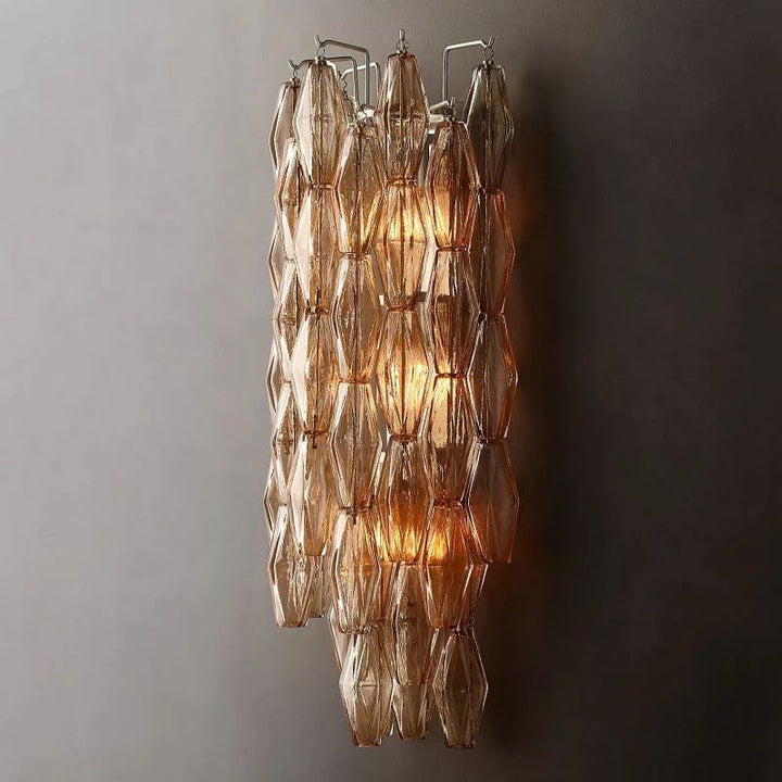 Vicky Smoke Glass Grand Bedroom Wall Sconce