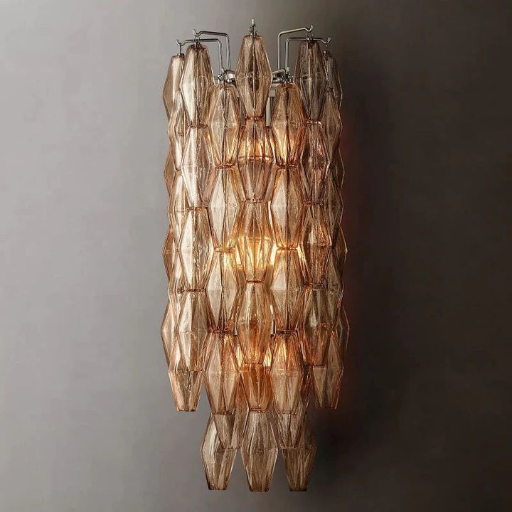 Vicky Smoke Glass Grand Bedroom Wall Sconce